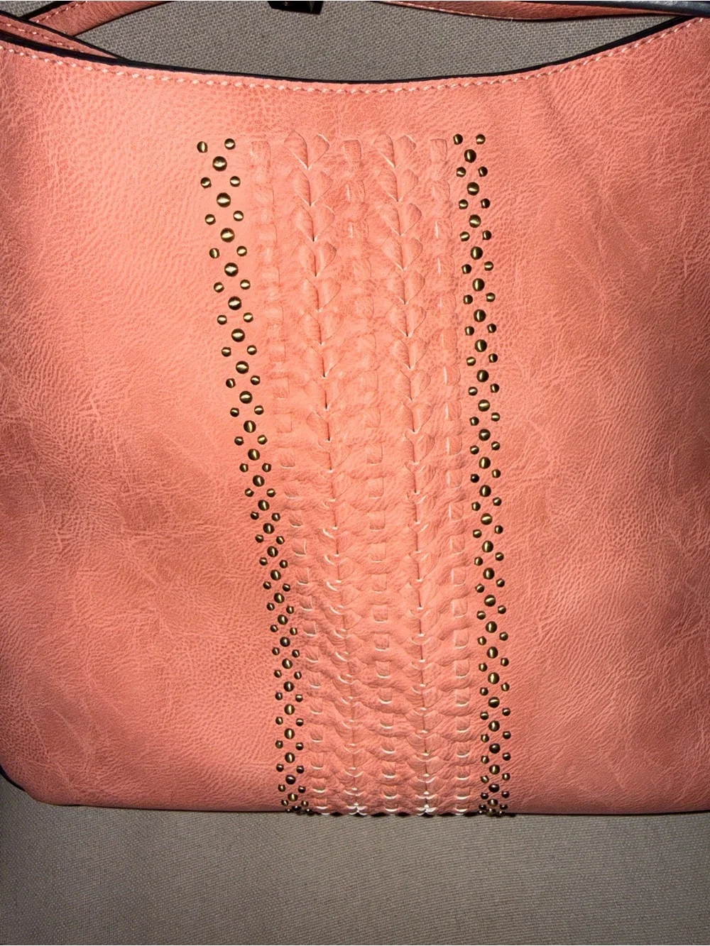 Simply Noelle Coral Studded Shoulder Bag